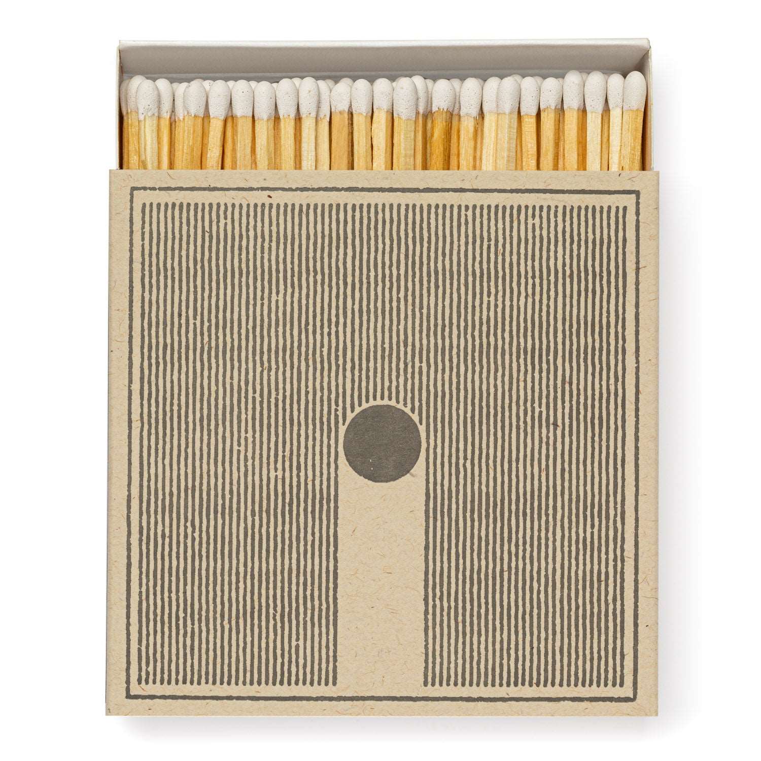 Archivist Safety matches open box, showing the rain design