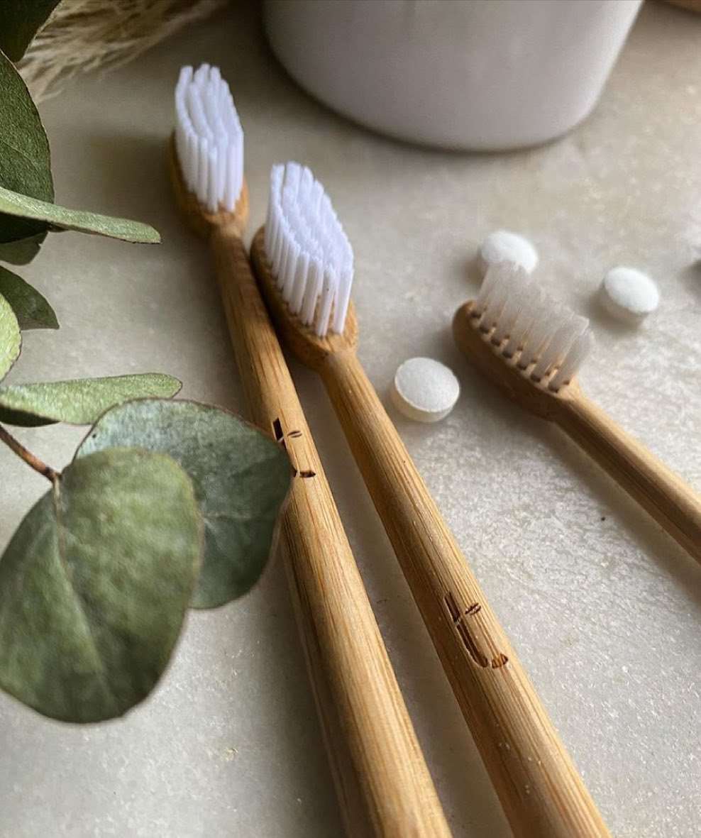Truthbrush Eco Friendly Plant Based Bristle Bamboo Toothbrush (Adult) - Petal Pink (5764193681566)