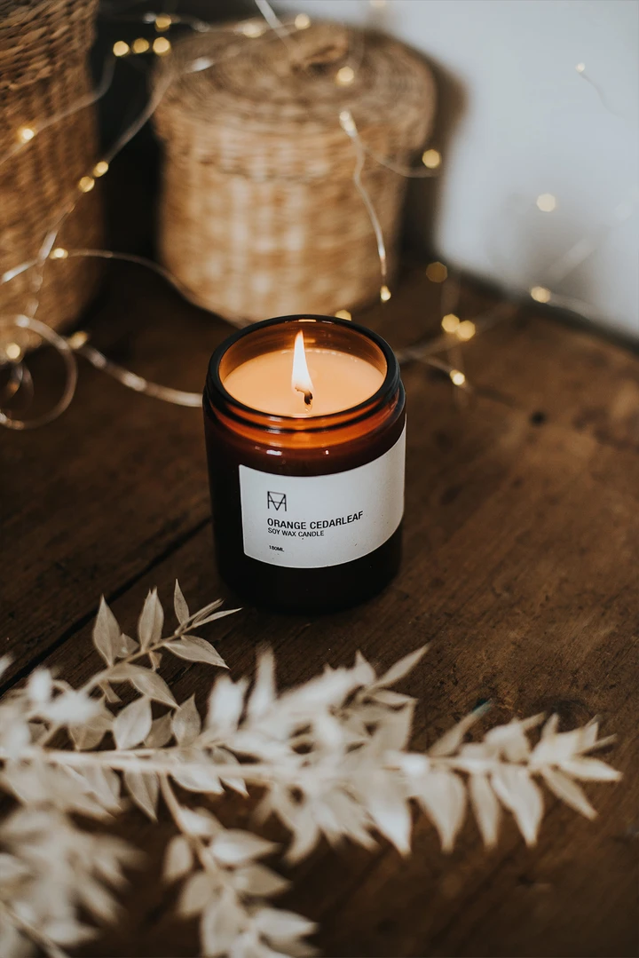 Orange Cedarleaf Soy Wax Candle