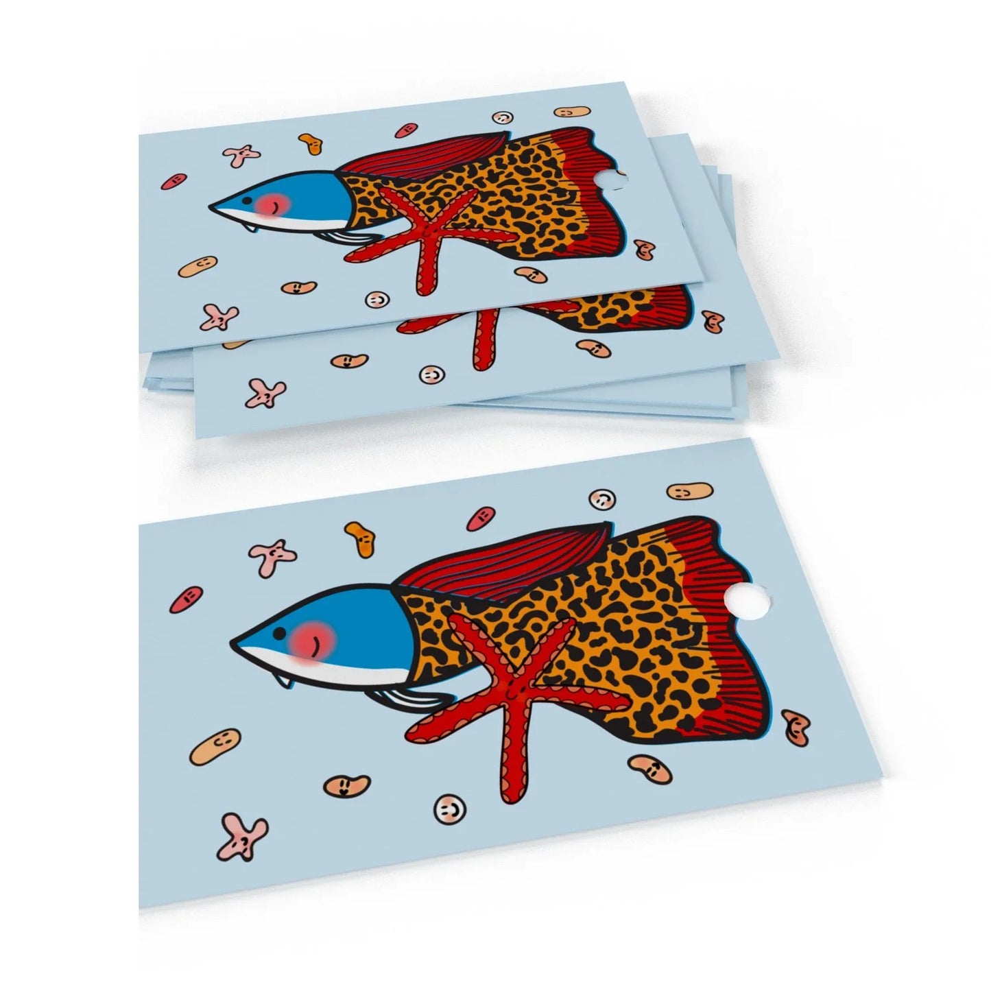 Wrapping Paper & Gift Tag - Children's Cavallini Fish by Rosie Parkinson