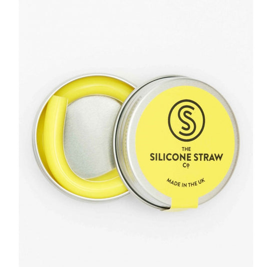 Reusable Silicone Straw in Travel Tin - Yellow