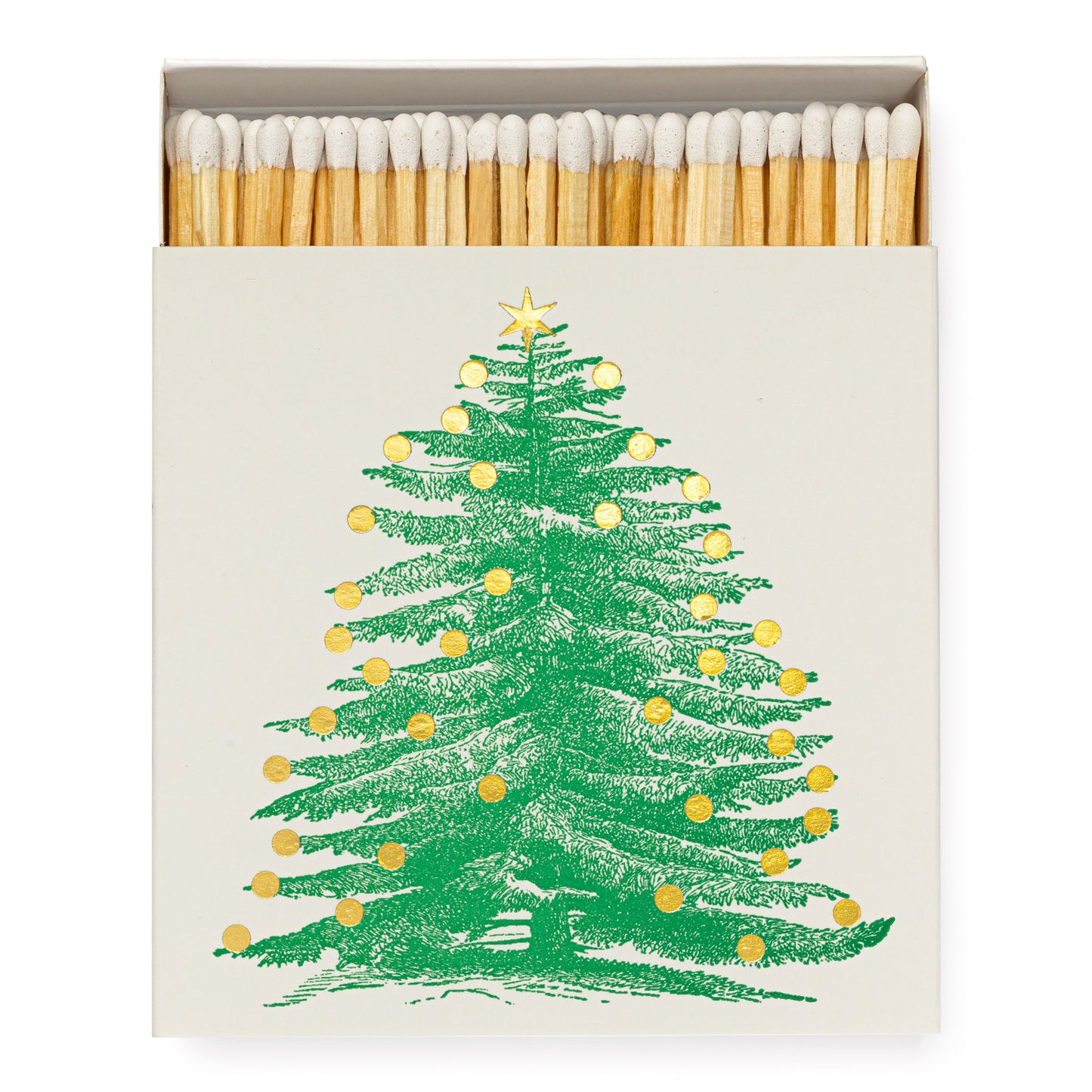 Open box of matches showing the Christmas Tree design from Archivist Gallery (7868899786978)