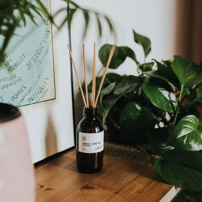 Tobacco & Sweet Hay Reed Diffuser Reed Diffuser Handmade Candle Co.