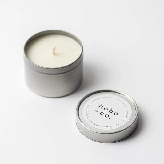 Citrus & Basil Small Soy Wax Candle